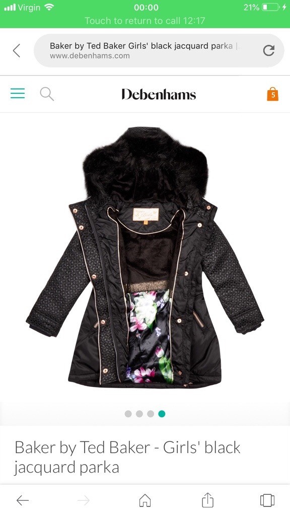 debenhams ted baker girls coats